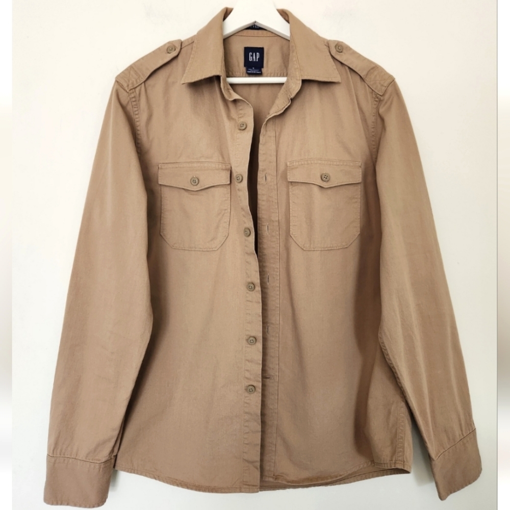 GAP Utility Khaki Button Down Shirt